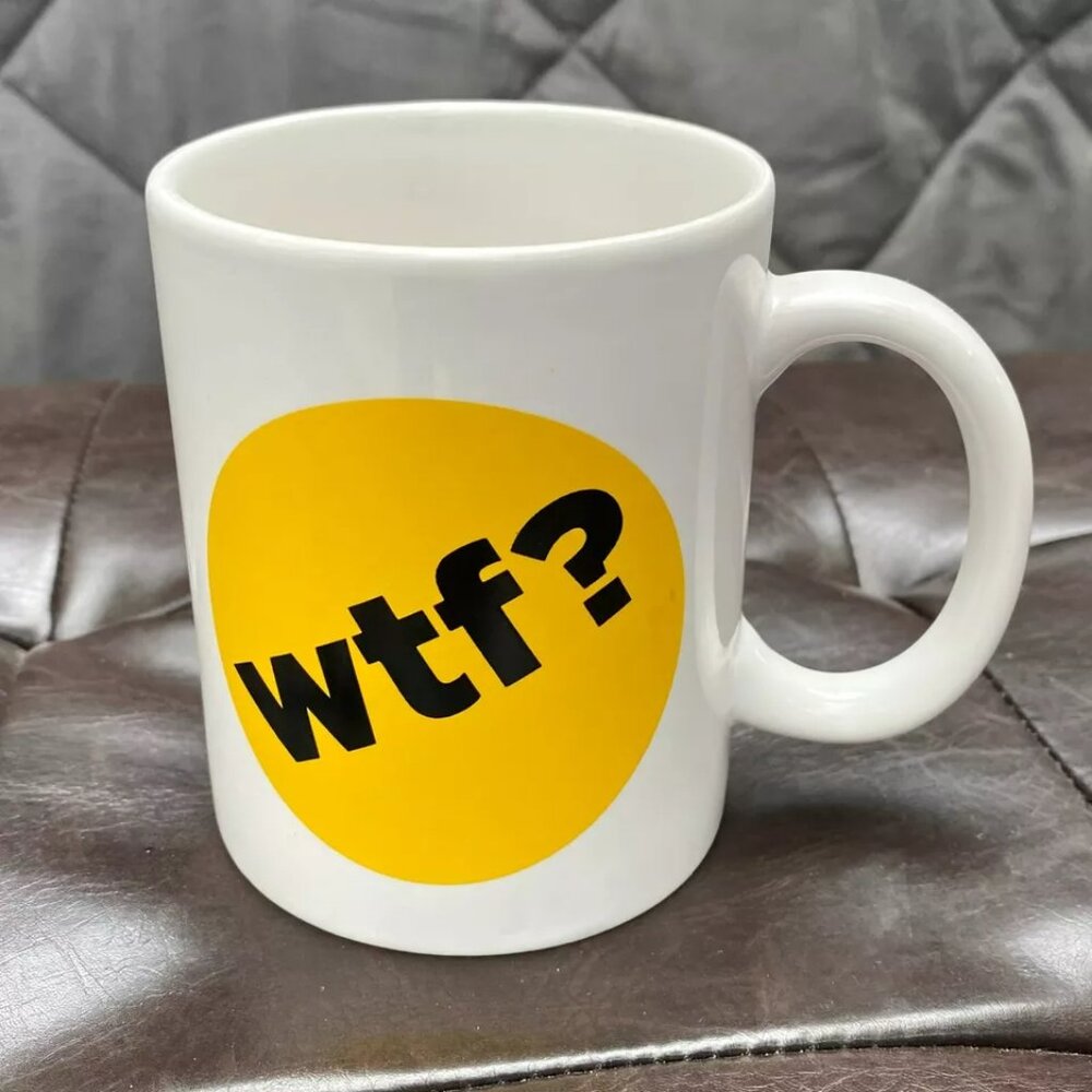 Liquid Logic ‘WTF?’ White Coffee Cup Mug